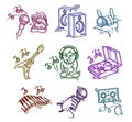 Set of icons. Royalty Free Stock Photo