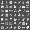 Set icons of auto, car parts, repair and service Royalty Free Stock Photo