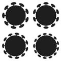 Set icons bacterium the virus is a coronavirus, the vector form of bacteria is a coronavirus pandemic, to protect from Royalty Free Stock Photo