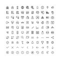 Set icons bank. Thin line.Outline.