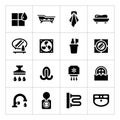 Set icons of bathroom Royalty Free Stock Photo