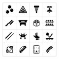 Set icons of billiards, snooker and pool Royalty Free Stock Photo