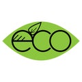 A set of icons in black and green for designations on the packaging of goods, ecology