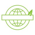 A set of icons in black and green for designations on the packaging of goods, ecology