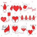 Set of icons of blood donation system for saving lives Royalty Free Stock Photo