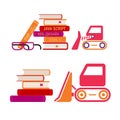 Set of icons of books