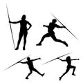 Athletics, silhouette of a man with a spear