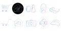 Set of hand-drawn vector gradient icons with shopping carts, first-aid kits, protective equipment.