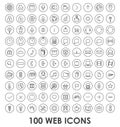 Set icons for business, communication, web