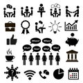 Set of icons for business. Icon Conference. Vector illustration. Royalty Free Stock Photo