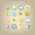 Set 16 icons for business site. vector illustration