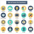 Set of icons for business in vector