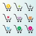 Set of icons of carts