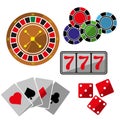 Set of icons for casino Royalty Free Stock Photo