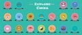 Set of icons with Chinese landmarks, objects, architecture in vector Royalty Free Stock Photo