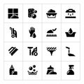 Set icons of cleaning Royalty Free Stock Photo