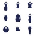 Set of icons of clothes