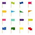 Set of icons of color flags, vector illustration Royalty Free Stock Photo