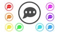 Set of icons in color,illustration,chat