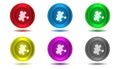 Set of icons in color,illustration,puzzle Royalty Free Stock Photo