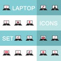 Set of icons for computer electronics business
