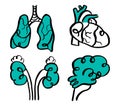 Set of icons concept special medicine