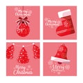 Set of icons decoratives merry christmas