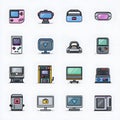 Set of Icons Designed for Web and Mobile Applications, Clear and Versatile for User Interfaces Royalty Free Stock Photo