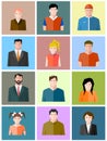 Set of icons of different people Royalty Free Stock Photo