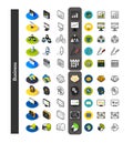 Set of icons in different style - isometric flat and otline, colored and black versions Royalty Free Stock Photo