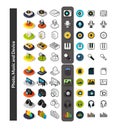 Set of icons in different style - isometric flat and otline, colored and black versions Royalty Free Stock Photo