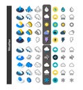 Set of icons in different style - isometric flat and otline, colored and black versions Royalty Free Stock Photo