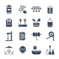 Set of icons drinks and beverages production