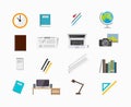 Set of icons for education tools or office tools.