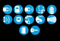Set of icons for electronic car systems