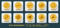 Set of icons exchange cryptocurrency Royalty Free Stock Photo
