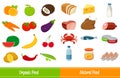 Set of icons with food and drinks for restaurant or commercial. Royalty Free Stock Photo