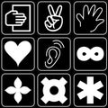 Set of icons (hands, others) Royalty Free Stock Photo