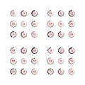 Set color icons of 12, 24, 48, 72 hours