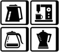 Set icons with kettle and percolator