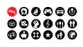Set of icons, material values and consumer goods. Vector. Dreams, lifestyles and hobbies. The card of the desires of a man. Silhou Royalty Free Stock Photo
