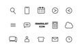 set of icons. minimalist icons. simple icons. flat icons. flat minimalist design icons. flat simple icons. flat pictogram icons. v Royalty Free Stock Photo