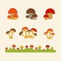 Set of icons - mushrooms.