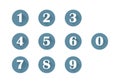 Set icons 0-9 numbers Royalty Free Stock Photo