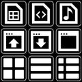 Set of icons (office, work) Royalty Free Stock Photo