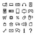 Set of icons computer and electronics