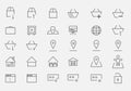 Set of icons for online store. Royalty Free Stock Photo