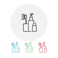 A set of icons personal hygiene. The concept of cleanliness. Vector illustration.