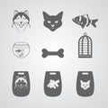 Set of Icons for Pets-shop