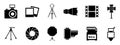 Set icons of photographer equipment - vector Royalty Free Stock Photo